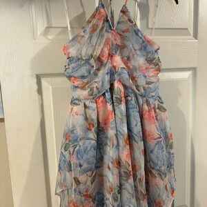 Lulu's Blue and Pink mini dress